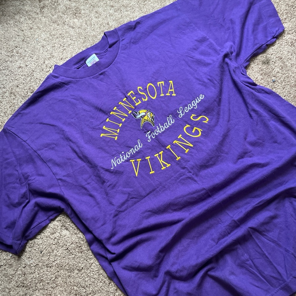 90s Minnesota Vikings NFL Tee Embroidered XL